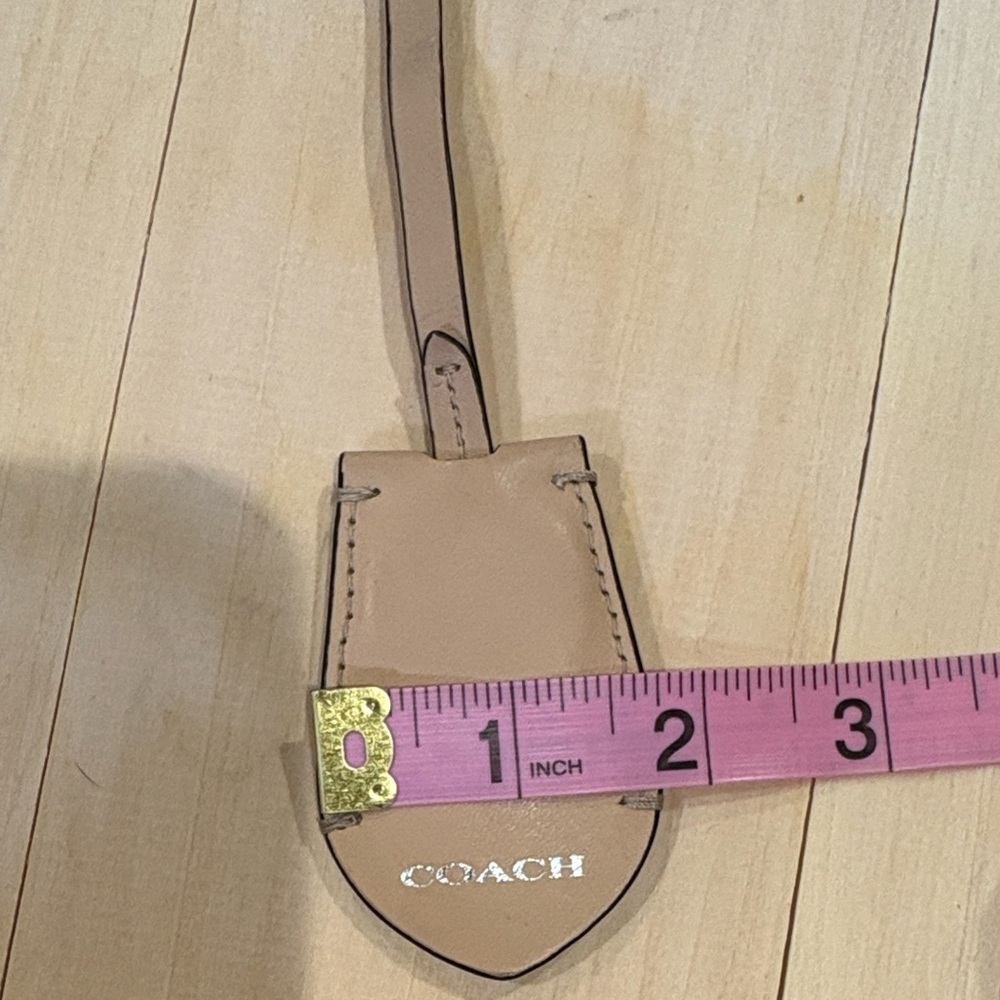 Coach Beige Leather clochette Bag Charm - Picture 6 of 6
